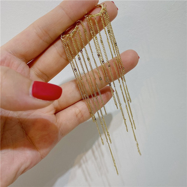 Fashion Women's Love Long Fringe Earrings