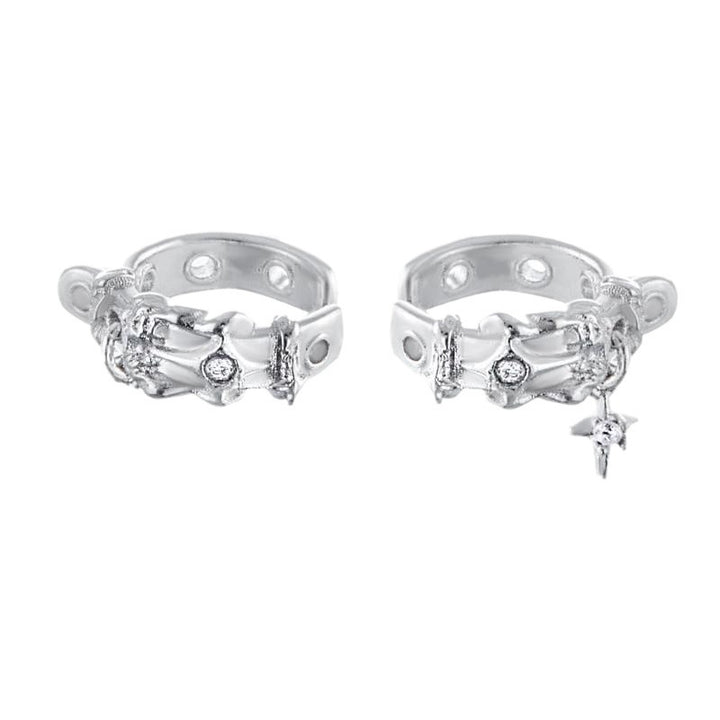 Cross Earrings Asymmetric Non-pierced Ear Bone Clip