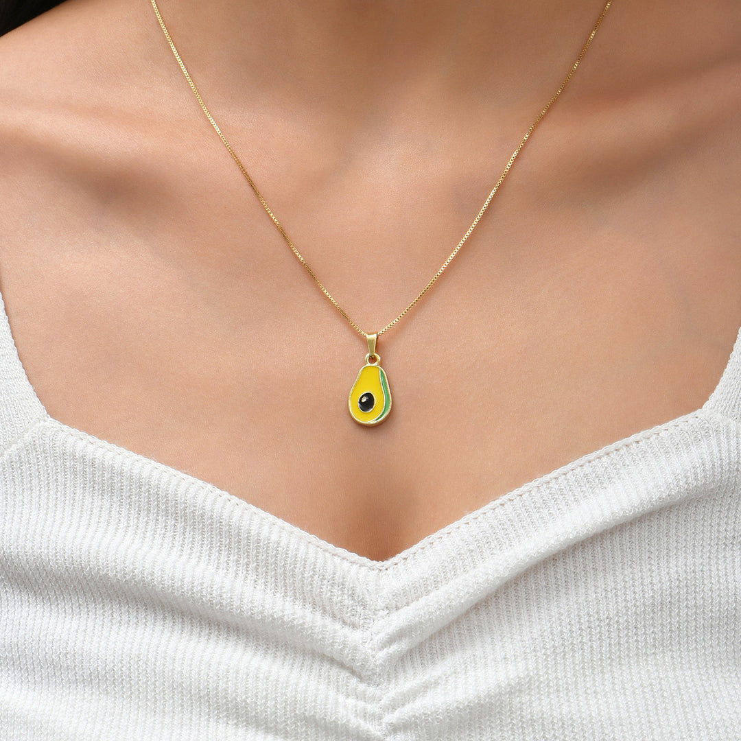 Simple Avocado Pendant Necklace For Women