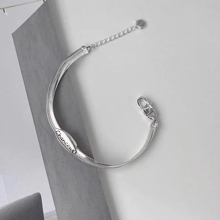 Simple Snake Bones Chain Bracelet Women's Fashion Letters