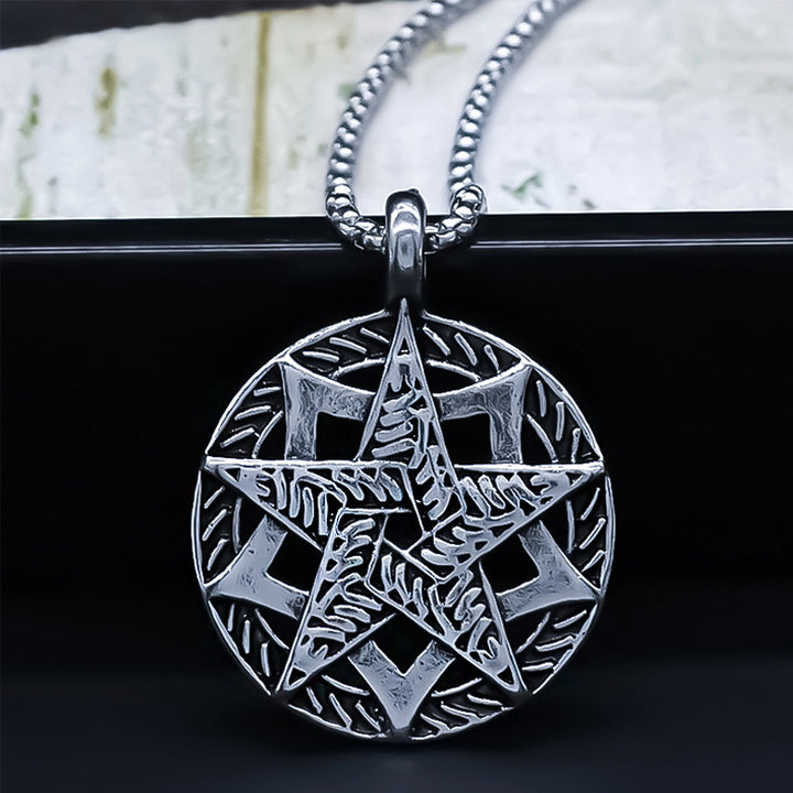 Asterisk Pendant Men's Metal Alloy Necklace