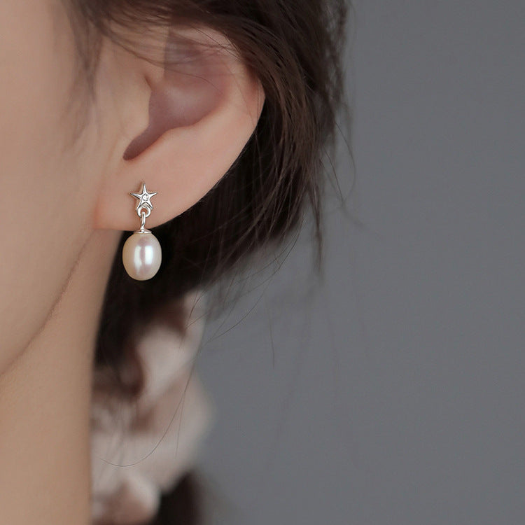 Fashion Star Pearl Ear Studs Women