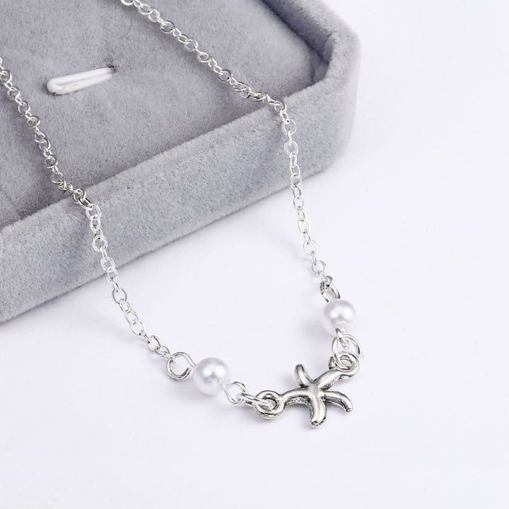 Fashionable And Creative Simple Bracelet Pearl Rice Bead Beach Yoga Handpiece Personalized Starfish Pendant Jewelry