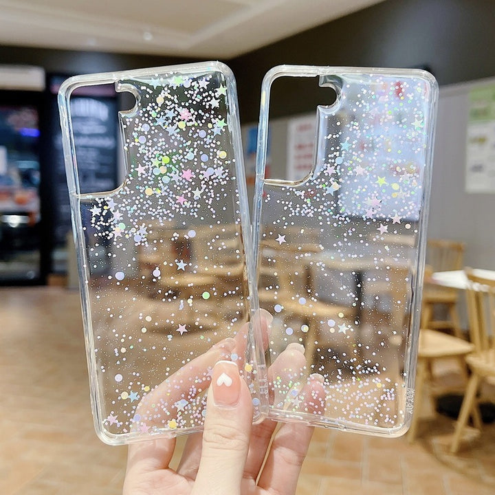 Transparent Glitter Powder Mobile Dream Polka Dot Drop Glue Glitter Protective Case