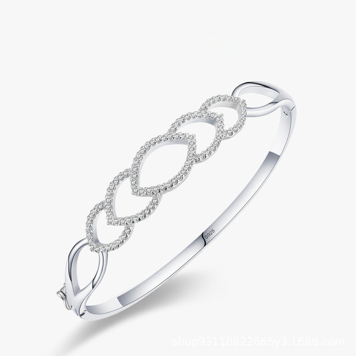 S925 Brățară cu bijuterii cu bijuterii Sterling Sterling Silver Women