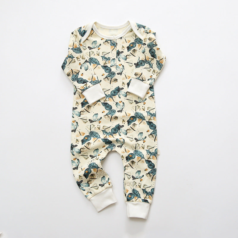 Infant Print One Piece Collar Cotton Comfort Romper