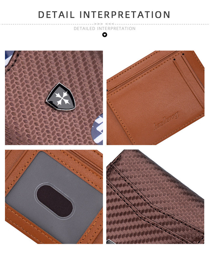 New Men's Wallet Short And Simple Two Fold