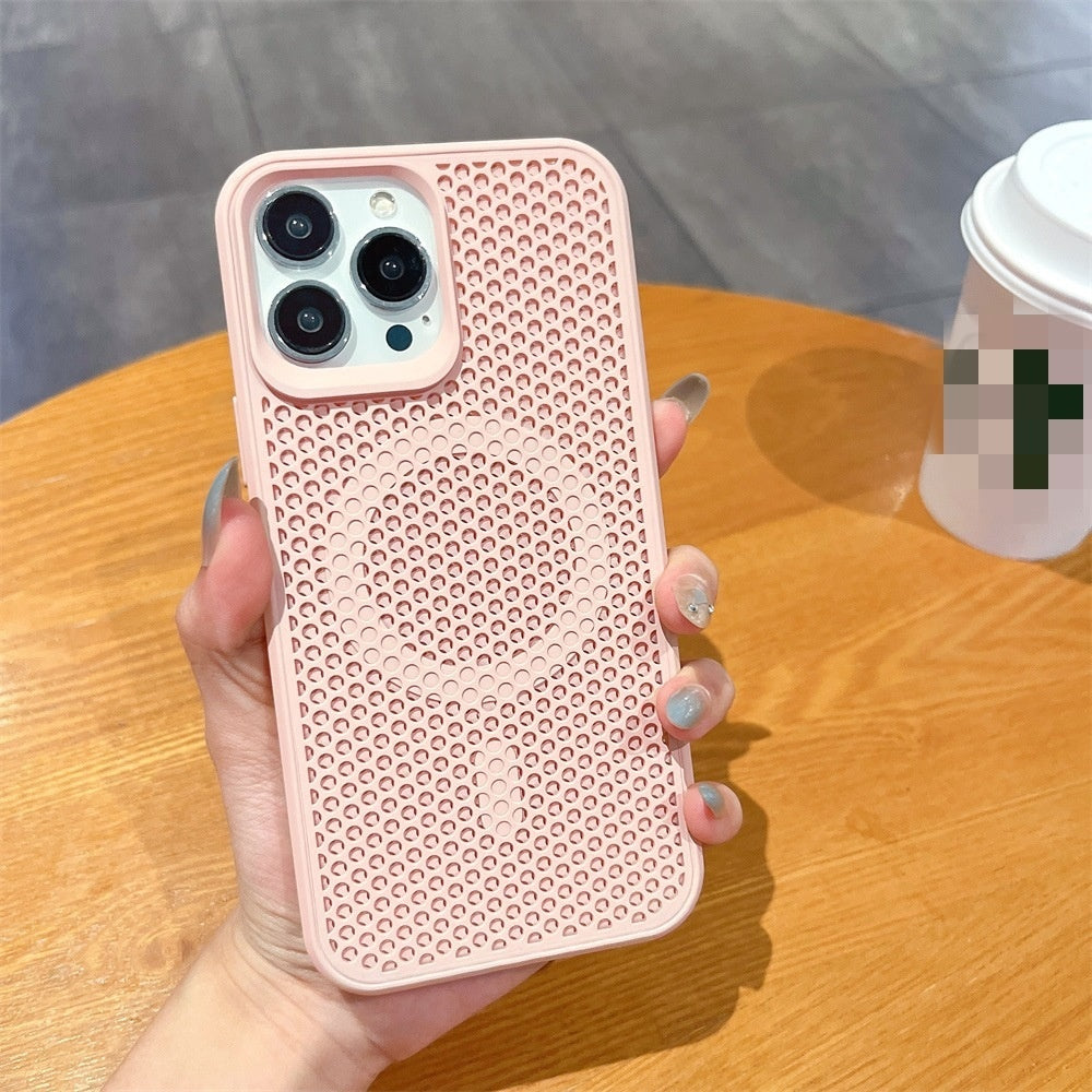 Simple Honeycomb Mesh Magnetic Phone Case