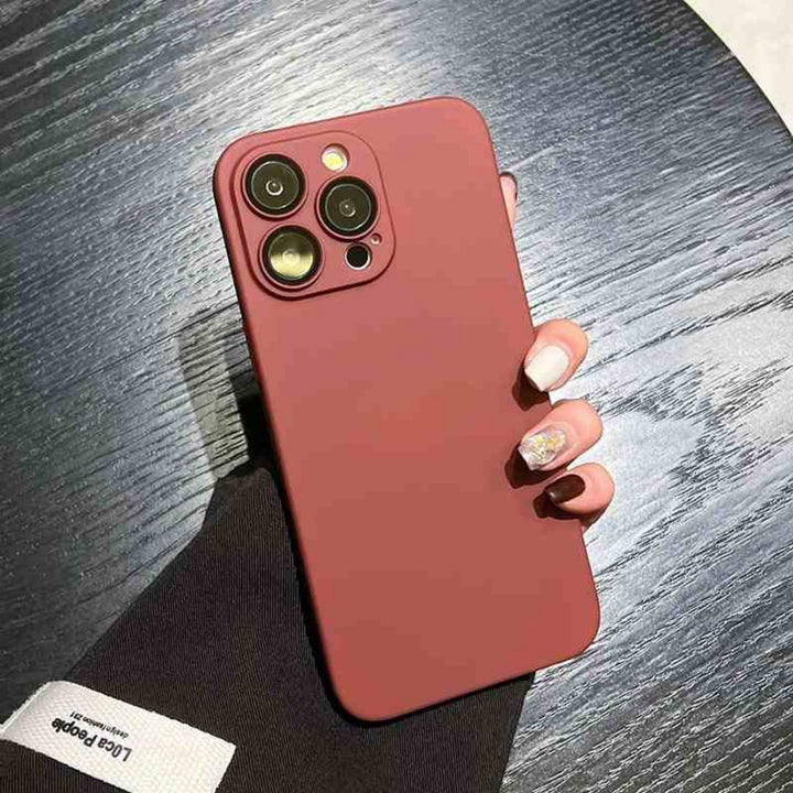 Simple Solid Color Anti Fall Cover Ultra-thin Frosted