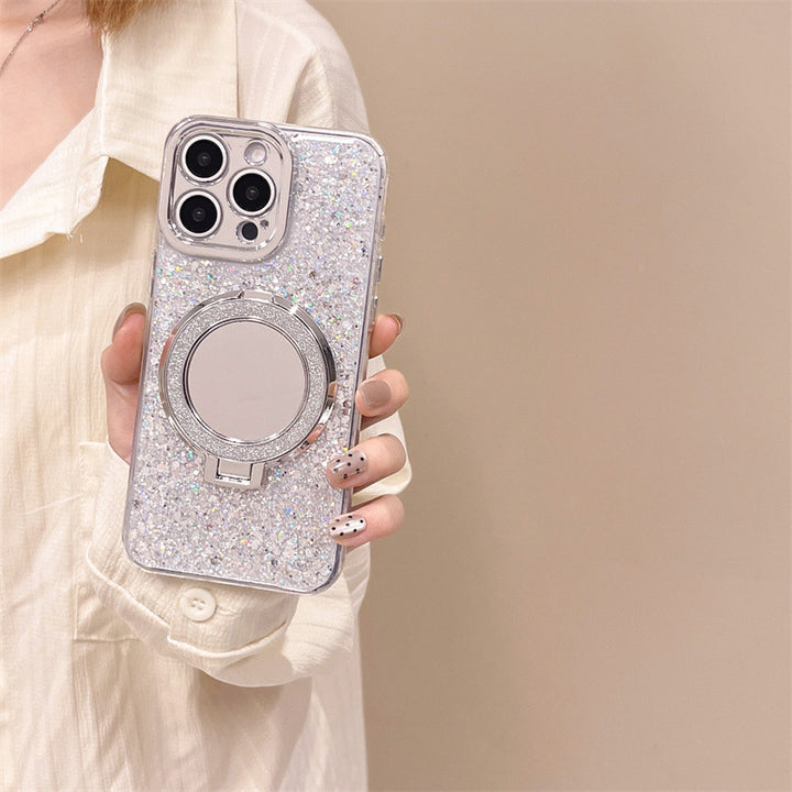 Sparkling Powder Mirror Anti Drop Silicone Phone Case