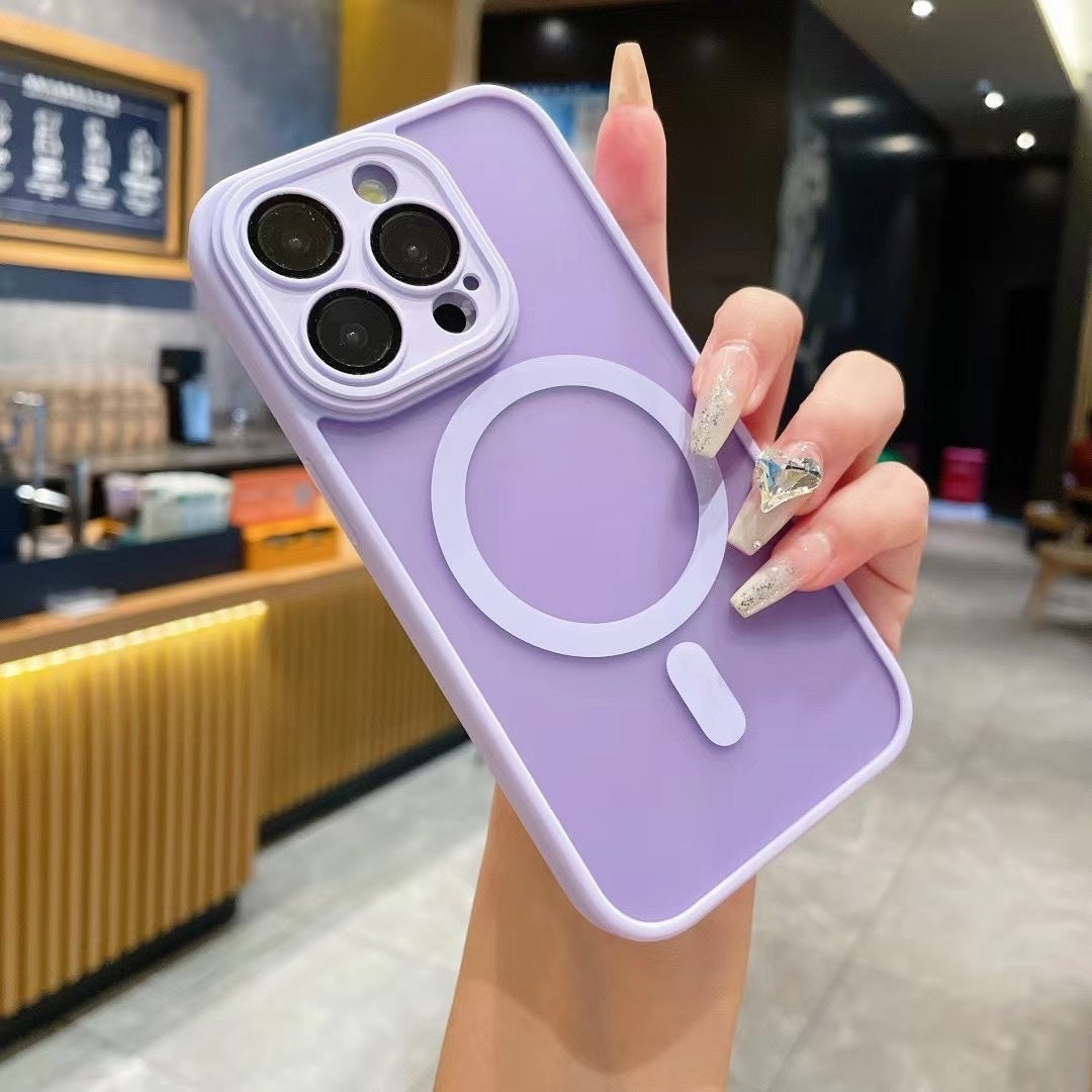 Skin Sensitive Magnetic Suction Fine Hole Frosted Phone Case