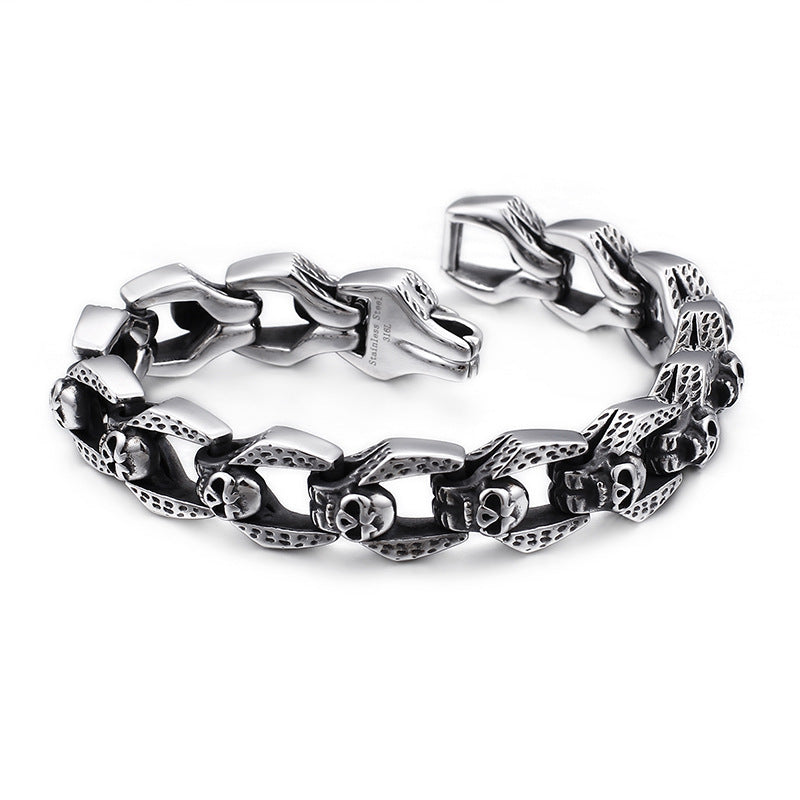 Punk Skull Stainless Steel Bracelet