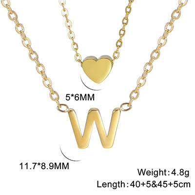 Elegant And Fashionable, Carefully Shaped 26 Letter Necklace