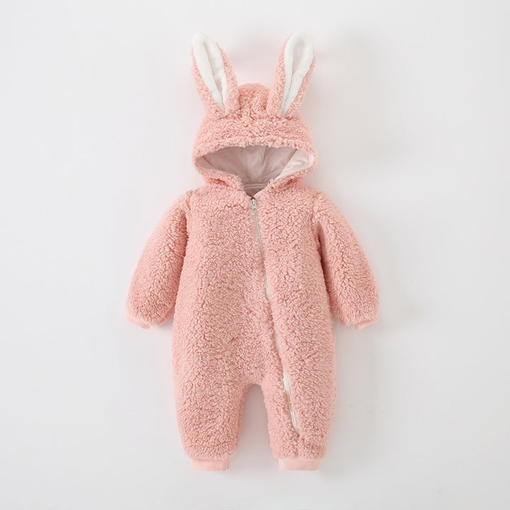 Fashion Baby Warm Bunny Ears Jumpsuit