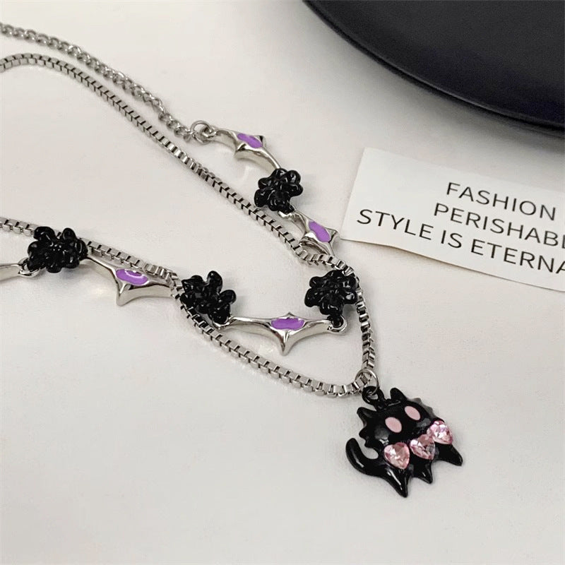 Women's Special-interest Design Cartoon Cat Necklace