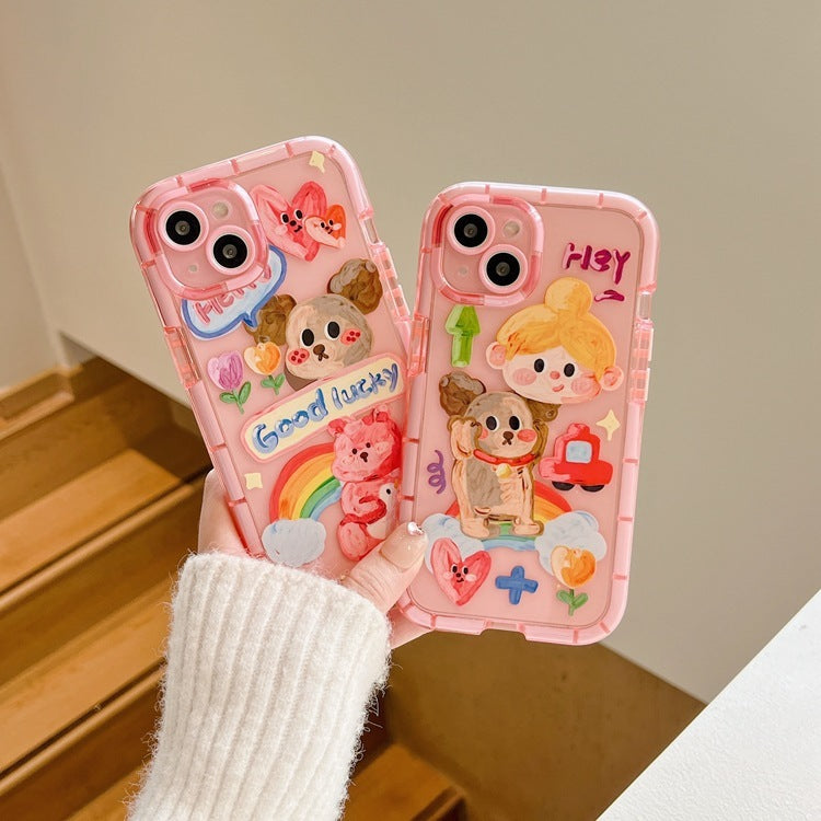 Cute Oil Painting Dog Phone Case