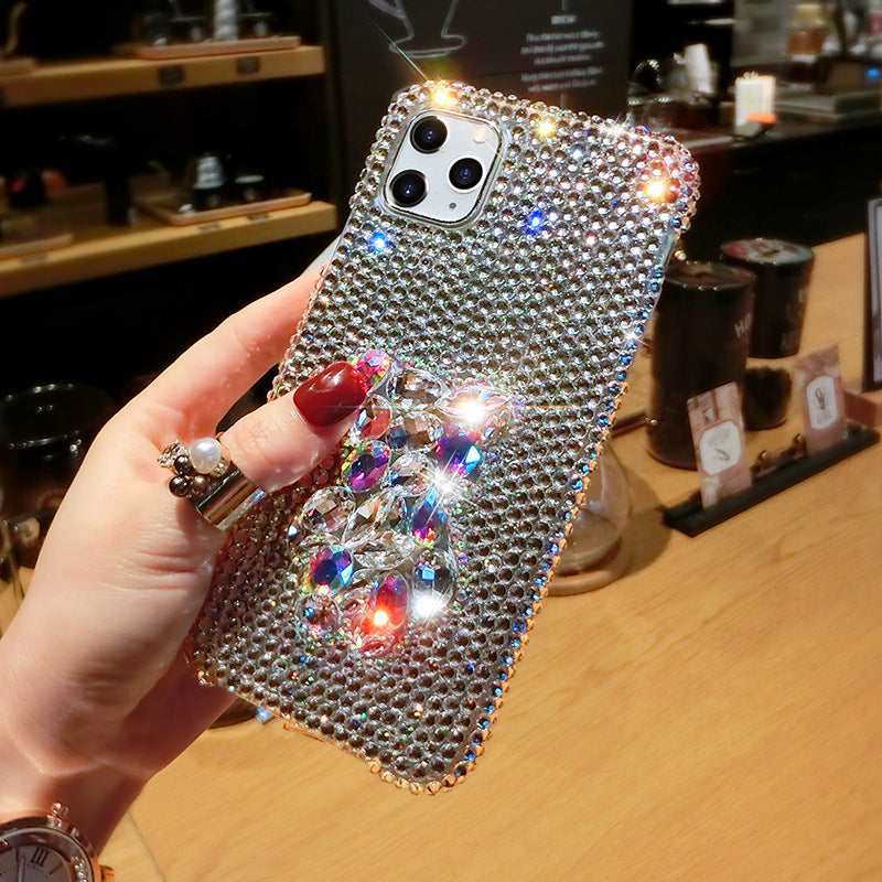 Luxury Rhinestone Bear Protective Case Phone Case