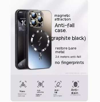 Phone Case New Frosted Glass Magnetic Suction 13