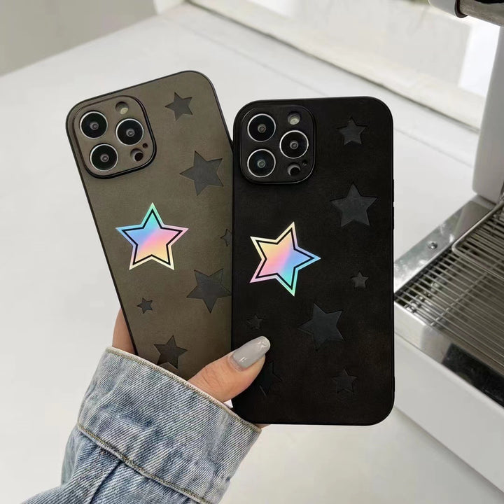 Sheepskin Laser Star Phone Case Silicone Drop-resistant