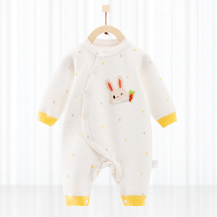 Cotton Thermal Clip Silk Onesie Newborn Climbing Baby Clothes