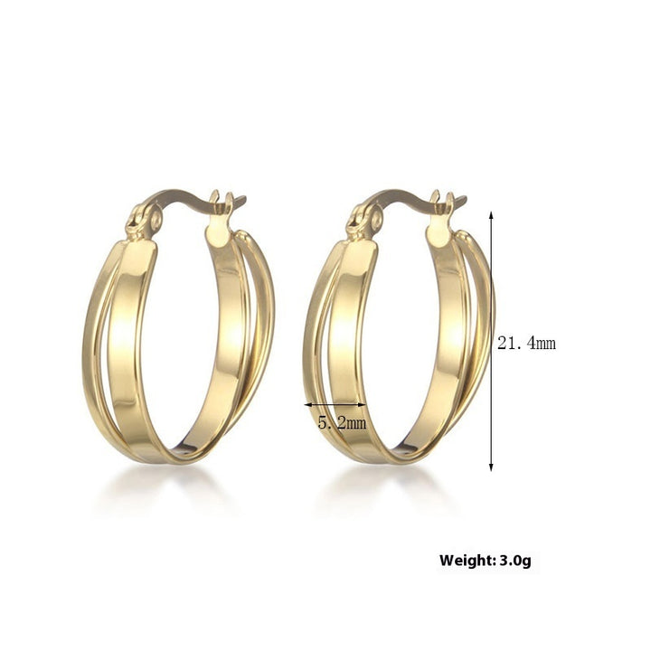 Geometric Circle Female Special Interest Earrings Ornament