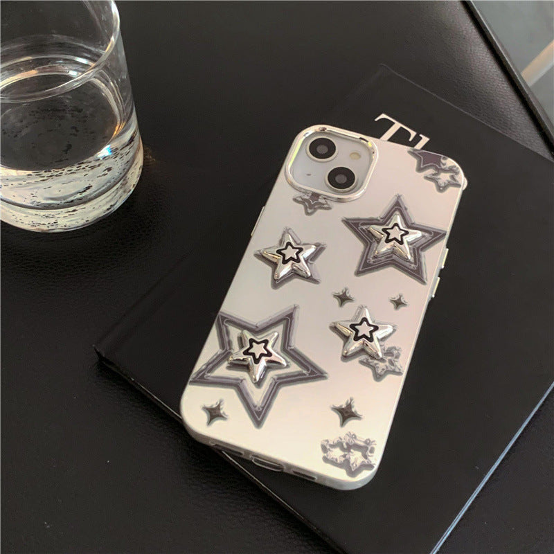 Electroplating Three-dimensional Sweet Cool Star Phone Case