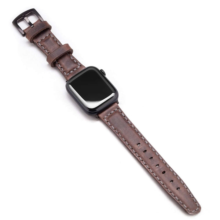 Apple Watch 7 45 MM Handmade Leather Band Strap Brown Light