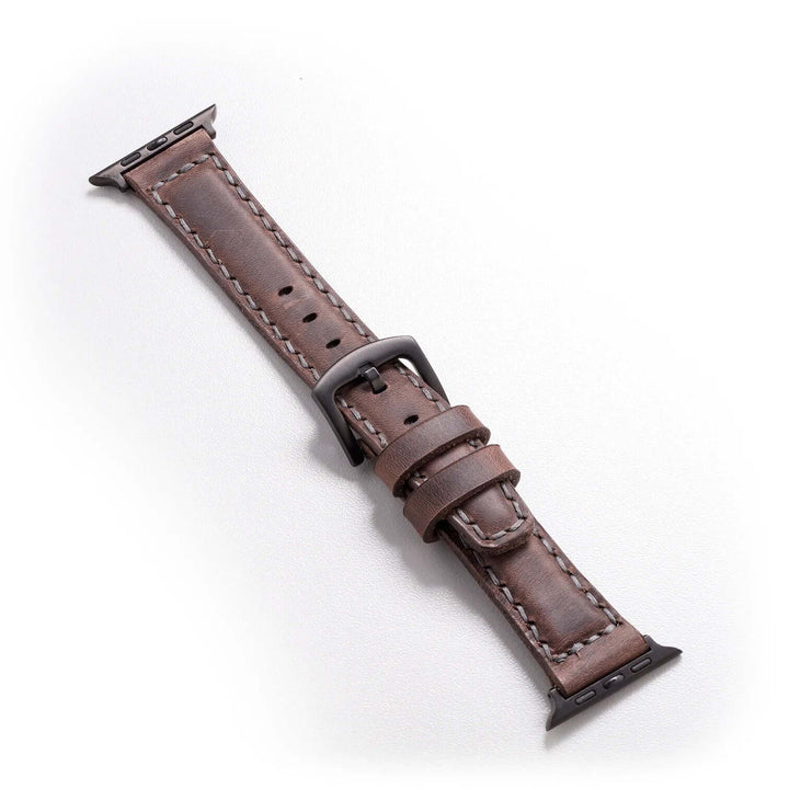 Apple Watch 7 45 MM Handmade Leather Band Strap Brown Light