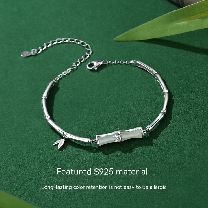 Bamboo Bracelet Women's Sterling Silver Ornament