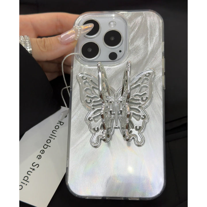 Aurora Three-dimensional Butterfly Bracket Phone Case