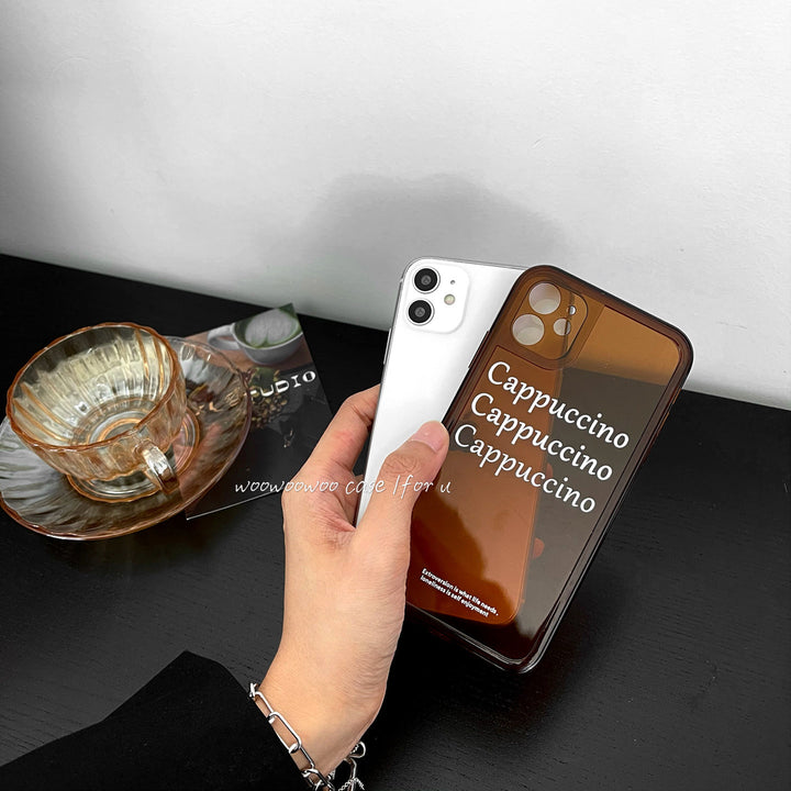 Xiaohongshu Retro Caramel Color Protective Phone Case