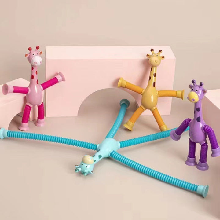 Tuburi de girafă Jucării senzoriale Noutate Spring Fidget jucărie Tube Tube Stres de Stresuri Jucărie pentru ziua de naștere pentru copii pentru copii