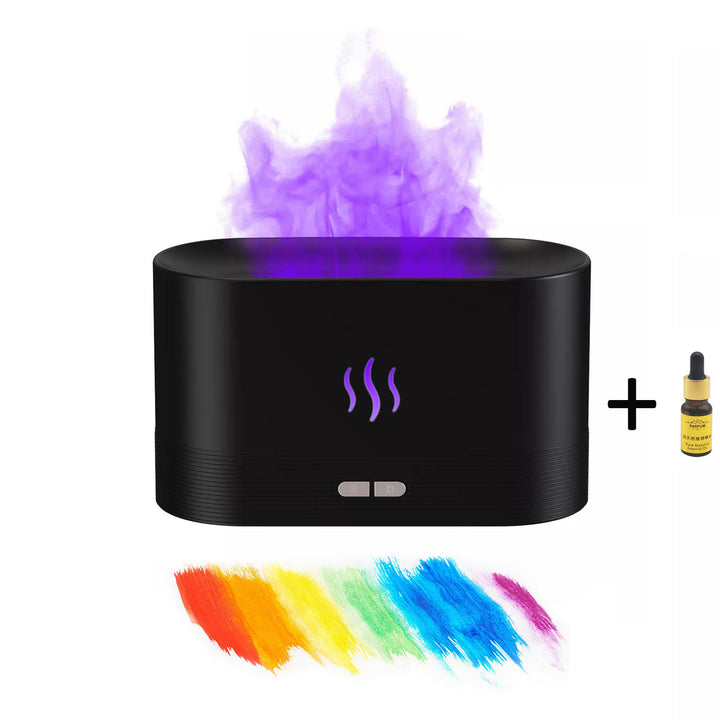 2022 Best Selling USB Ultrasonic Flame Humidifier Led RGB Colorful Essential Oil Fire Flame Aroma Diffuser