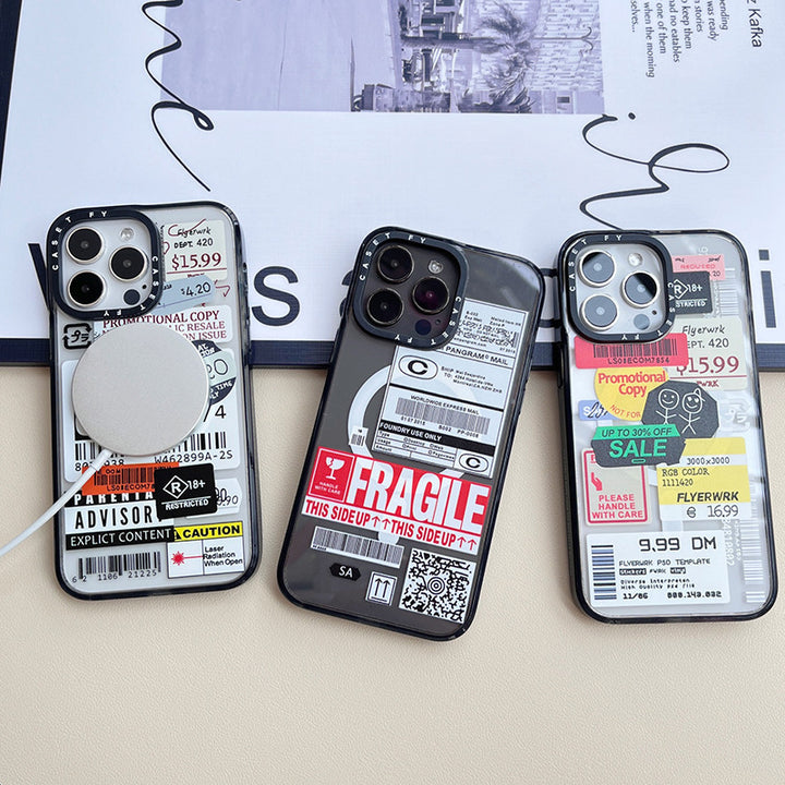 Fragile Label Drop-resistant Magnetic Phone Case