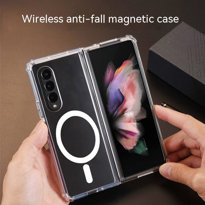 ZFLIP5 Carcasă transparentă de telefon magnetic rezistent la picătură