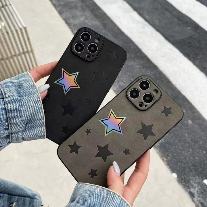 Sheepskin Laser Star Phone Case Silicone Drop-resistant