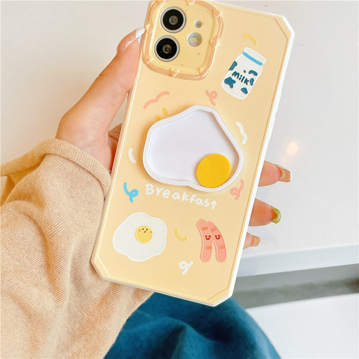 Creative Cartoon Rolling Egg Phone Case Anti-fall Soft