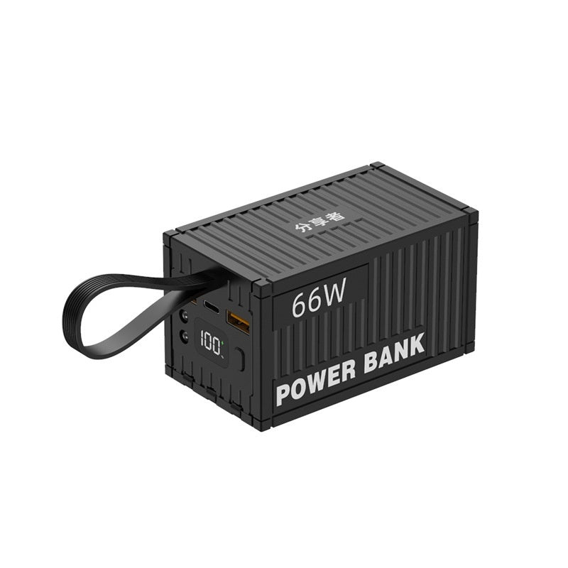 Container creativ de mare capacitate cu Linie 66W Super Fast Power Bank 20000 MA Fursă de alimentare mobilă