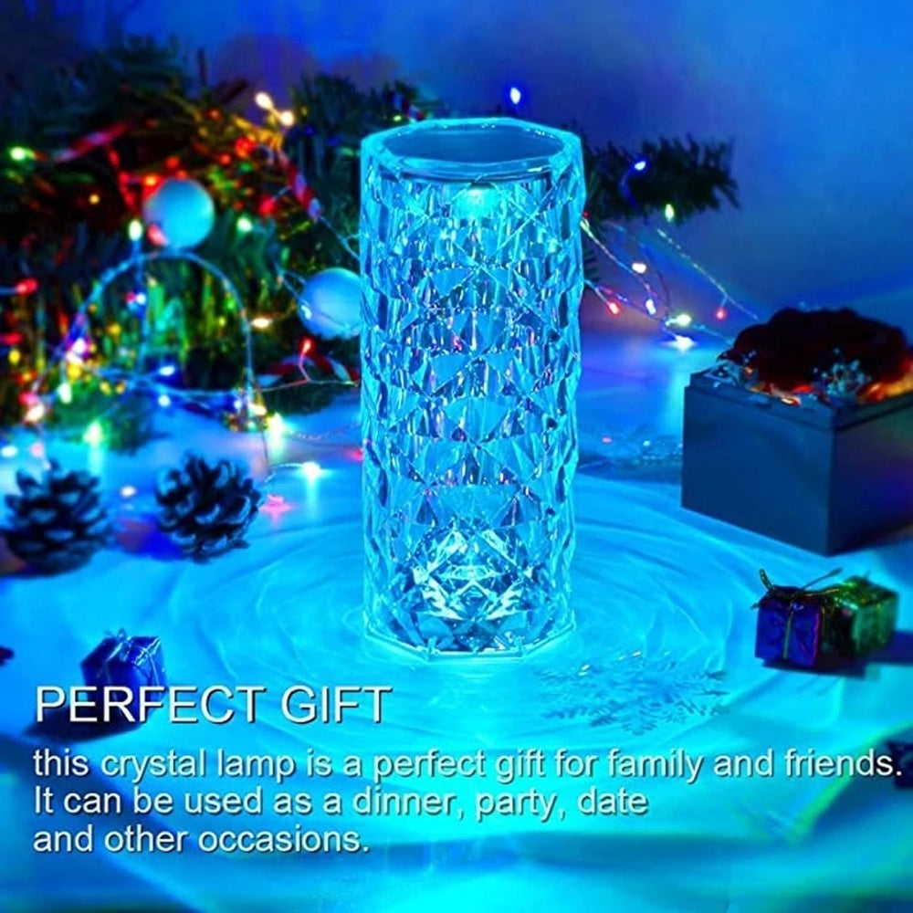 16 culori LED Lampa de cristal Rose Light Table Lămpi de masă