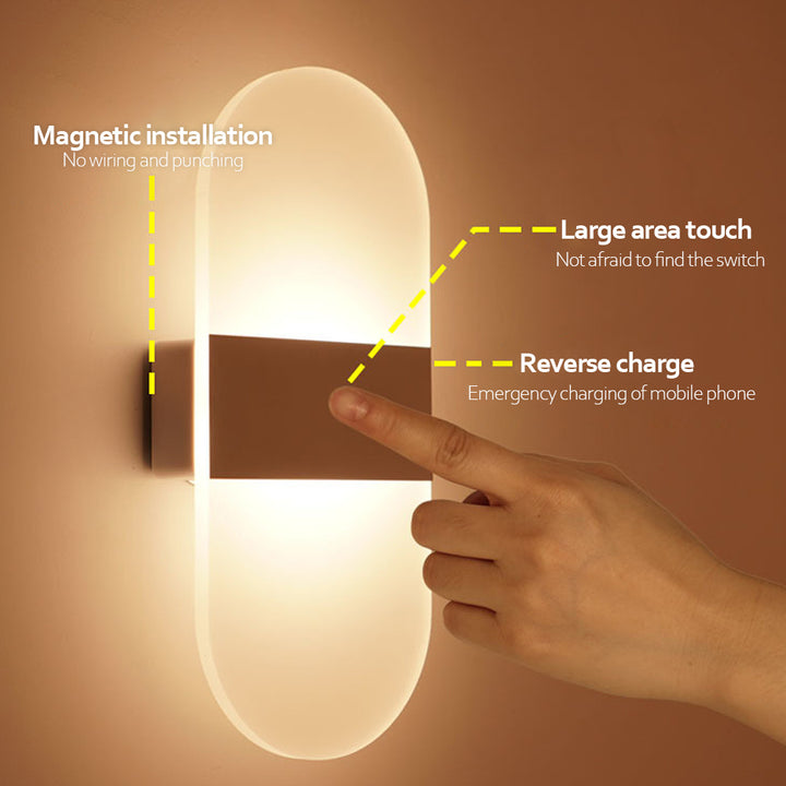 Lampa de perete de încărcare a USB care sesizează interior