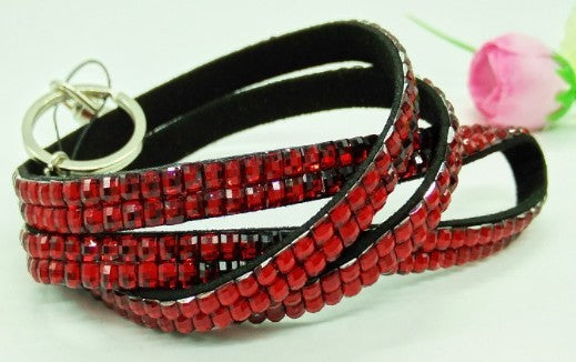 Carte de ecuson Clamp Rhinestone Diamond Band Key Lanț Diamond Lanyard