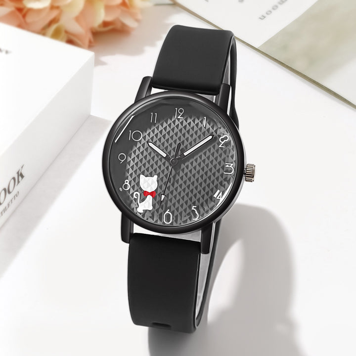 Female Student Silicone Strap Quartz