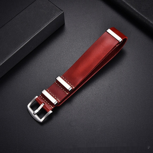 Retro Top Layer Cow Leather Watch Strap