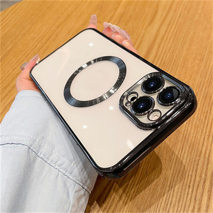 Creative Lens Film Plating Magnetic Suction Phone Case Protector