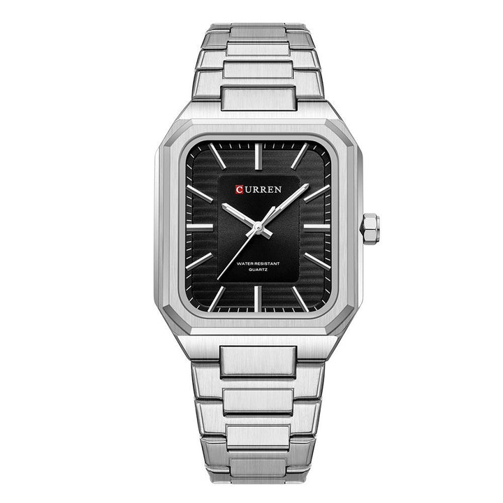 Men's Fashion Steel Band Business Square Quartz