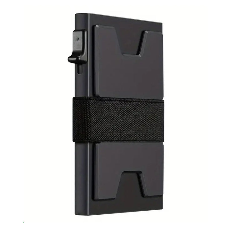 Men's Metal RFID Anti-magnetic Aluminum Alloy Elastic Band Wallet Card Holder