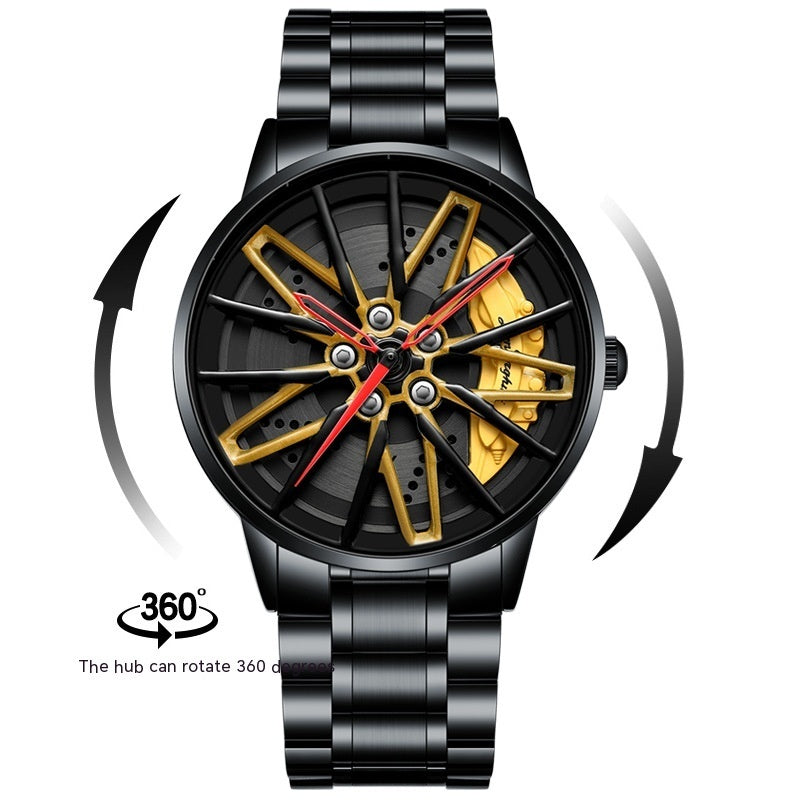 Rotating Wheel Watch Three-Dimensional Hollow