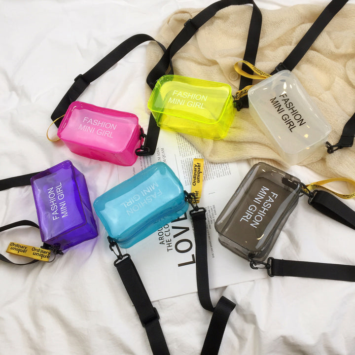 Transparent Square Fashion Trend Jelly Single Shoulder Diagonal Cross Bag