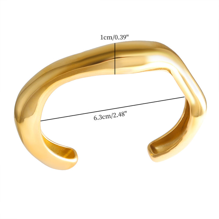 Fashion Women's Simple Glossy Curved C- Shaped Bracelet