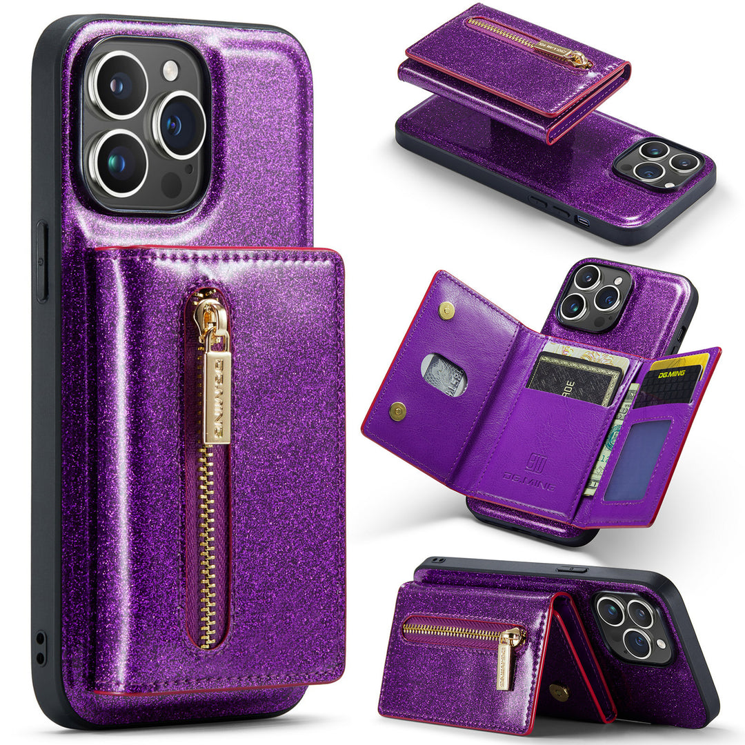 Glitter Wallet Protective Two-in-one Magnetic Phone Case